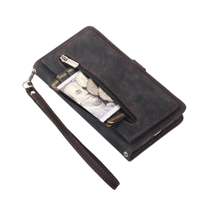 Folio Deksel Google Pixel 10 Pro Xl Lommebok Med Semsket Skinneffekt