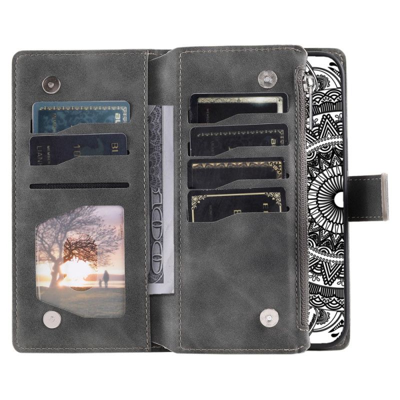 Folio Deksel Google Pixel 10 Pro Xl Mandala-lommebok I Semsket Skinn