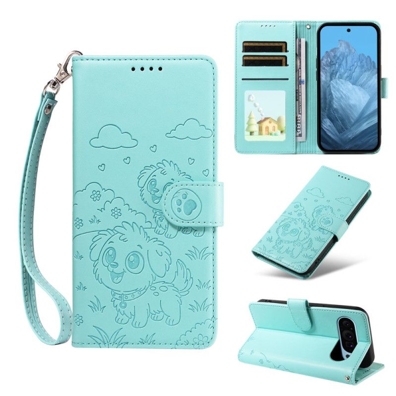 Folio Deksel Google Pixel 10 Pro Xl Rfid-blokkering Og Hundemønster