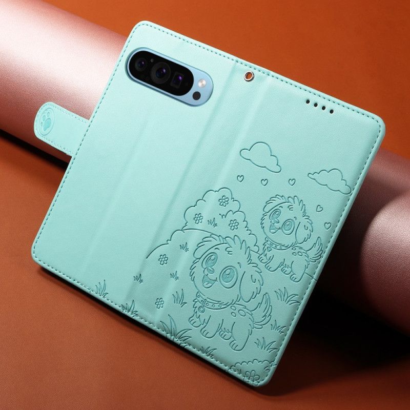 Folio Deksel Google Pixel 10 Pro Xl Rfid-blokkering Og Hundemønster