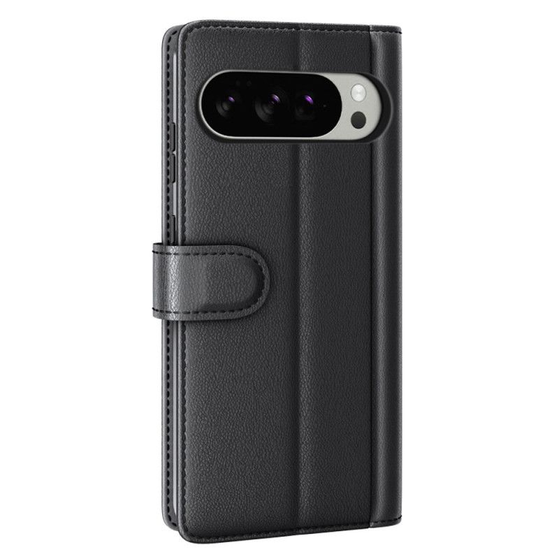 Lærdeksel Folio Deksel Google Pixel 10 Pro Xl Ekte Skinn