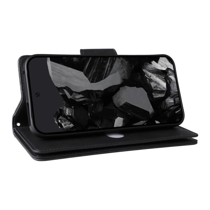 Lærdeksel Folio Deksel Google Pixel 10 Pro Xl Lommebok Med Semsket Skinneffekt