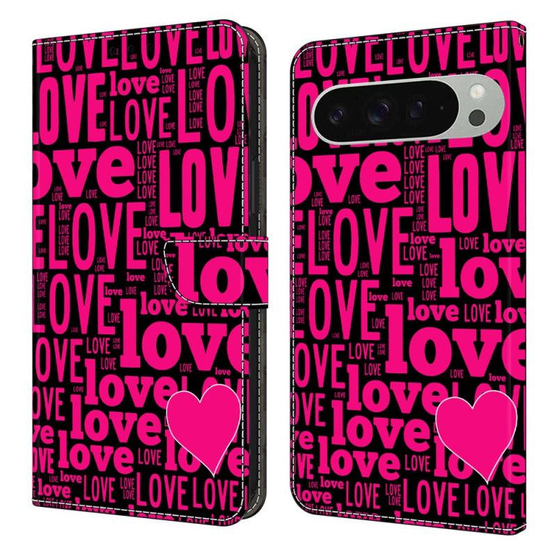 Lærdeksel Folio Deksel Google Pixel 10 Pro Xl Mobildeksel Kjærlighet