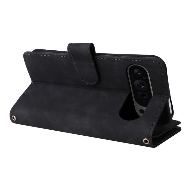 Lærdeksel Folio Deksel Google Pixel 10 Pro Xl Premium Lommebok I Semsket Skinn