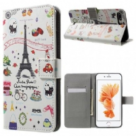 Folio Deksel Til iPhone 8 Plus / 7 Plus Jeg Elsker Paris