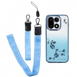 Deksel Oneplus 15 Mobildeksel Blomstermønster Med Snorer