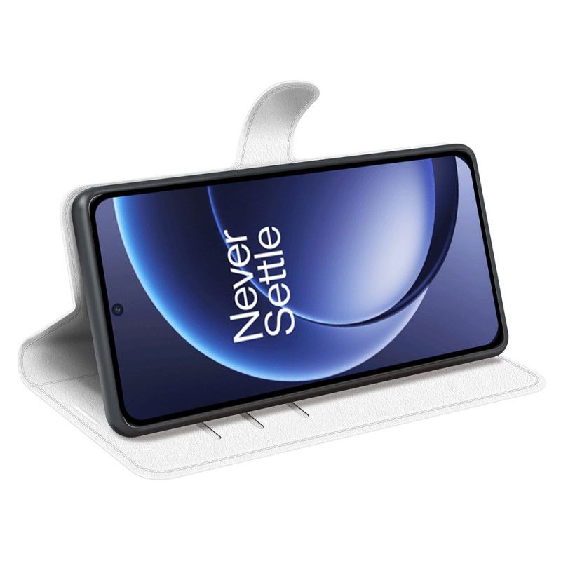 Folio Deksel Oneplus 15 Litchi I Kunstskinn