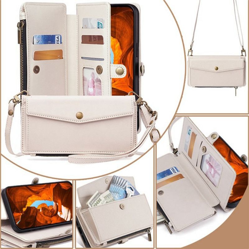 Folio Deksel Oneplus 15 Lommebok Med Skulderstropp Og Snor