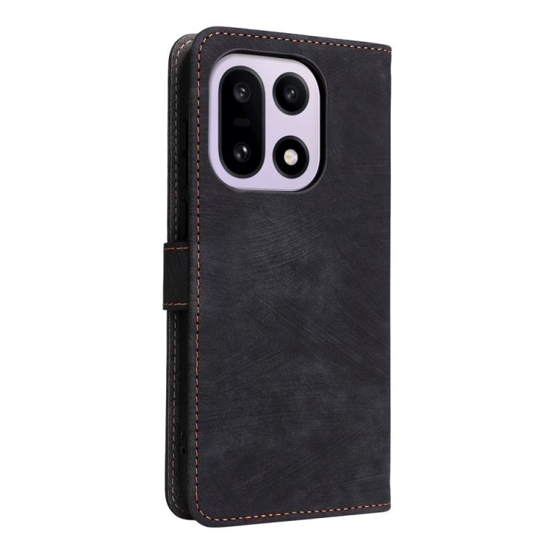 Folio Deksel Oneplus 15 Semsket Skinn-effekt Med Stropp Beskyttelse Deksel