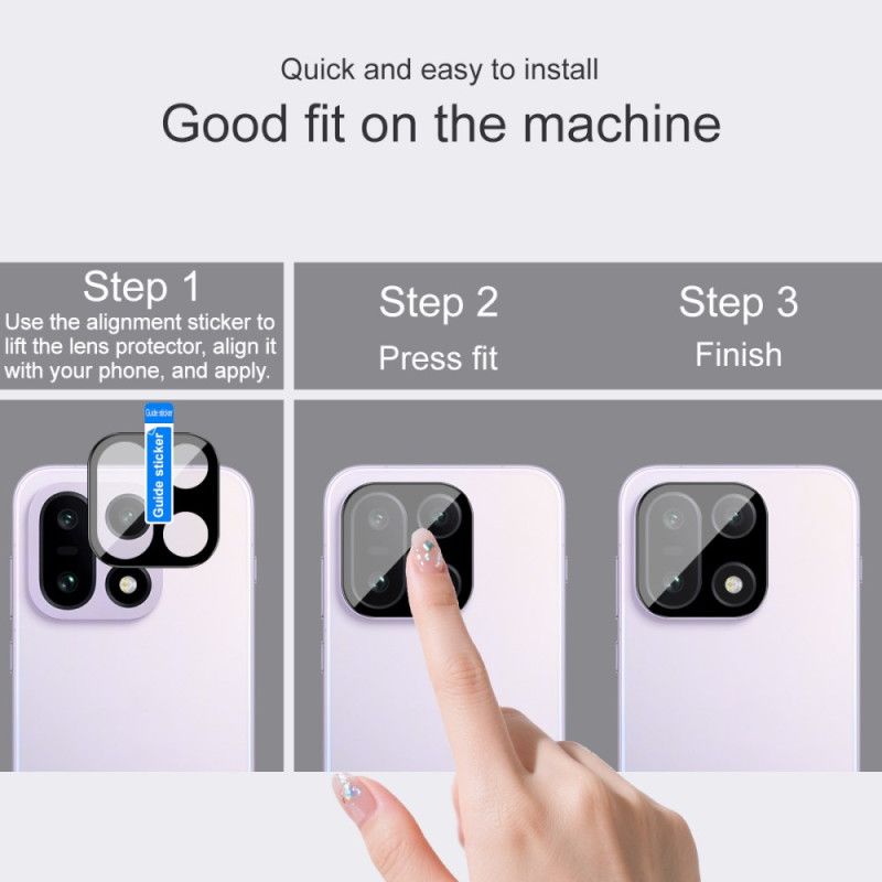 Herdet Glasslinsebeskytter For Oneplus 15 (svart Versjon) Imak