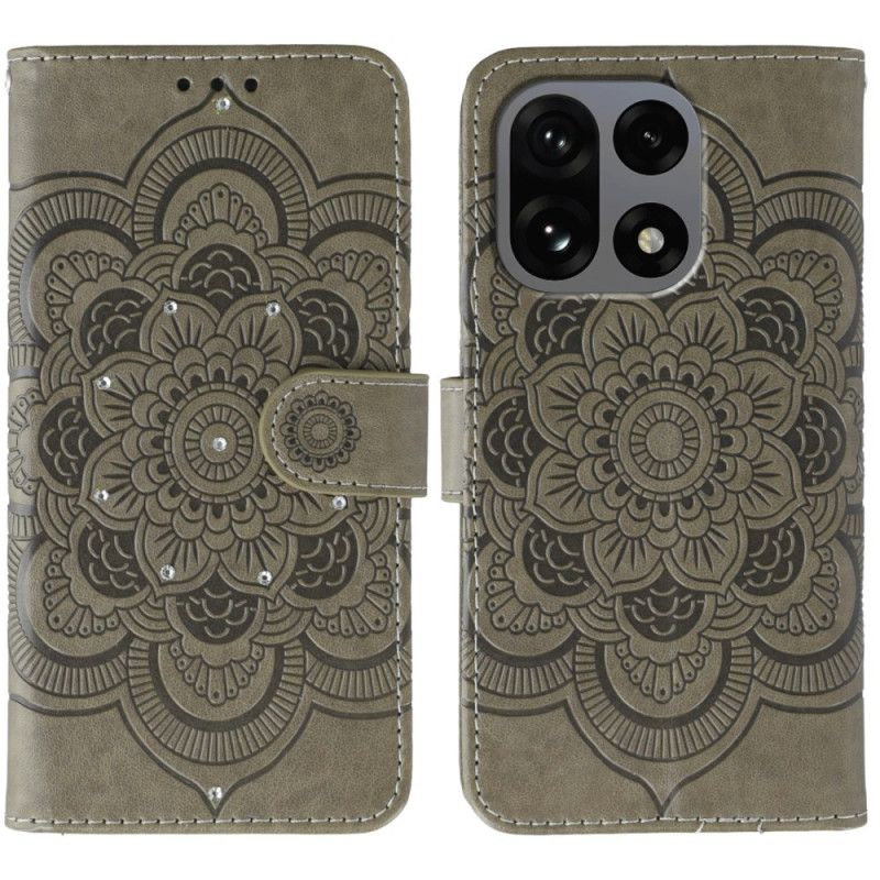 Lærdeksel Folio Deksel Oneplus 15 Mandala Med Rhinestones