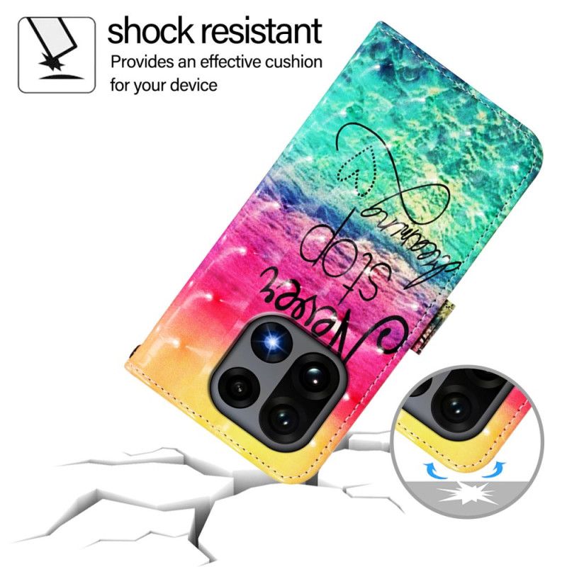 Lærdeksel Folio Deksel Oneplus 15 Slutt Aldri Å Drømme