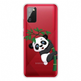 Deksel Til Samsung Galaxy A02s Sømløs Panda På Bambus