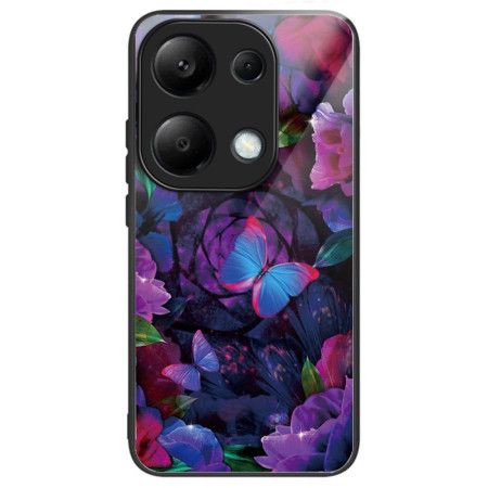 Deksel Xiaomi Redmi Note 13 Pro 4g Fargerike Sommerfugler I Herdet Glass