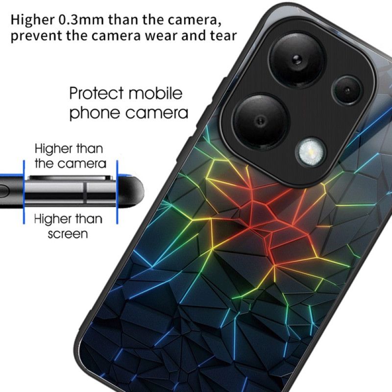 Deksel Xiaomi Redmi Note 13 Pro 4g Geometri Herdet Glass
