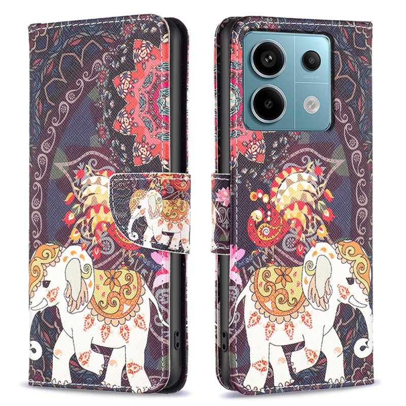 Folio Deksel Xiaomi Redmi Note 13 Pro 4g Stammeelefant Beskyttelse Deksel