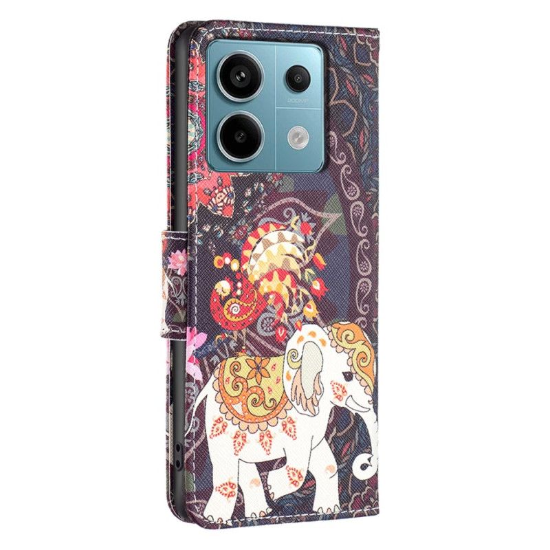 Folio Deksel Xiaomi Redmi Note 13 Pro 4g Stammeelefant Beskyttelse Deksel