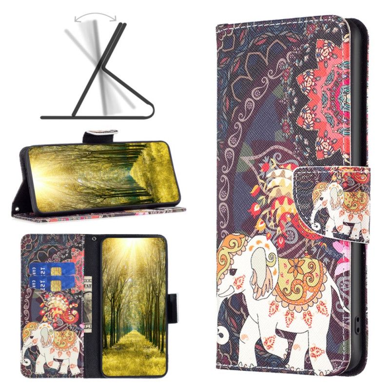 Folio Deksel Xiaomi Redmi Note 13 Pro 4g Stammeelefant Beskyttelse Deksel