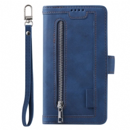 Lærdeksel Folio Deksel Xiaomi Redmi Note 13 Pro 4g Mobildeksel Lommebok 9 Kortholdere
