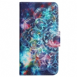 Lærdeksel Folio Deksel Xiaomi Redmi Note 13 Pro 4g Mobildeksel Stjernehimmel Og Lanyard Mandala