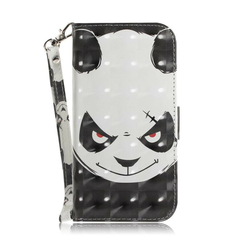 Folio Deksel Til Sony Xperia L4 Med Kjede Angry Panda Med Stropp
