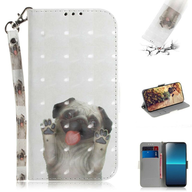 Folio Deksel Til Sony Xperia L4 Med Kjede Love My Dog Strap