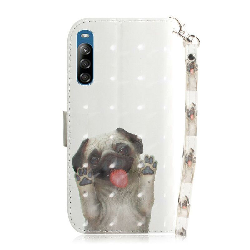 Folio Deksel Til Sony Xperia L4 Med Kjede Love My Dog Strap