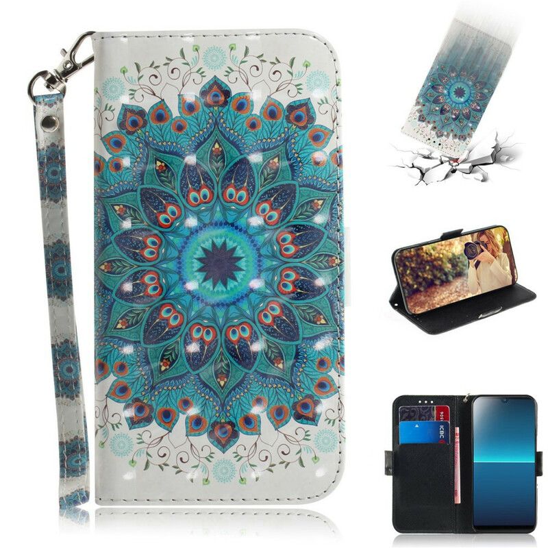 Folio Deksel Til Sony Xperia L4 Med Kjede Masterful Strappy Mandala