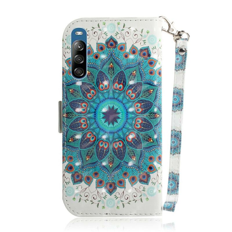 Folio Deksel Til Sony Xperia L4 Med Kjede Masterful Strappy Mandala