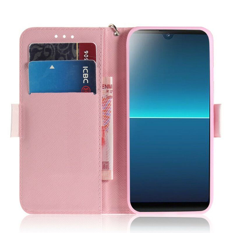 Folio Deksel Til Sony Xperia L4 Med Kjede Thong Panda Love