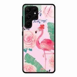 Deksel Samsung Galaxy S25 Ultra 5g Flamingo I Herdet Glass