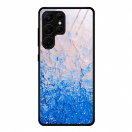 Deksel Samsung Galaxy S25 Ultra 5g Herdet Glass Marmor Beskyttelse Deksel