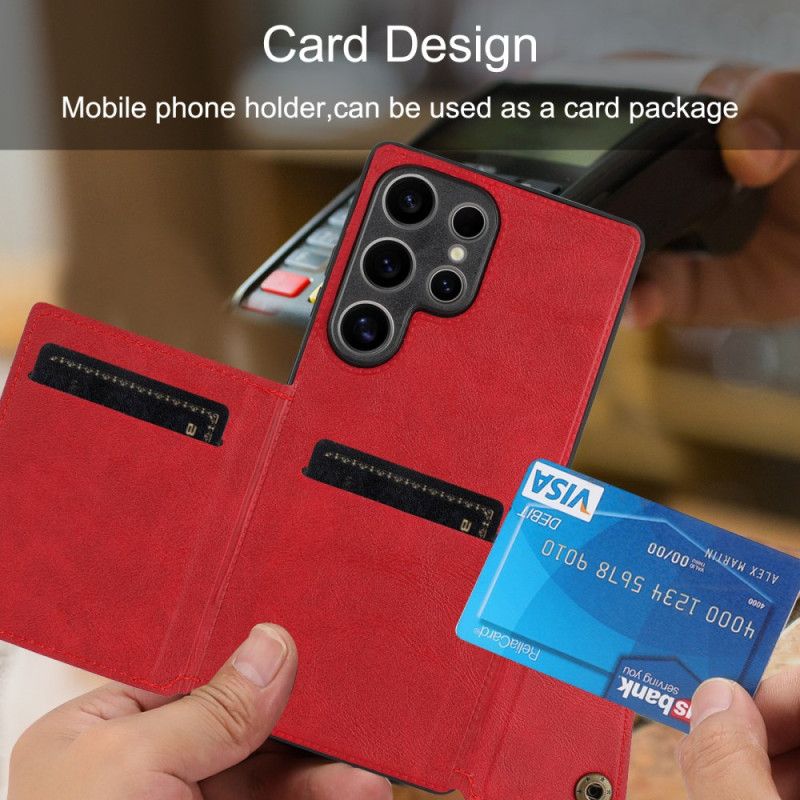 Deksel Samsung Galaxy S25 Ultra 5g Kortholder I Retrostil