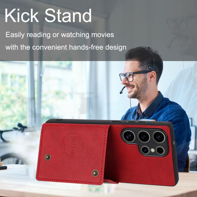 Deksel Samsung Galaxy S25 Ultra 5g Kortholder I Retrostil