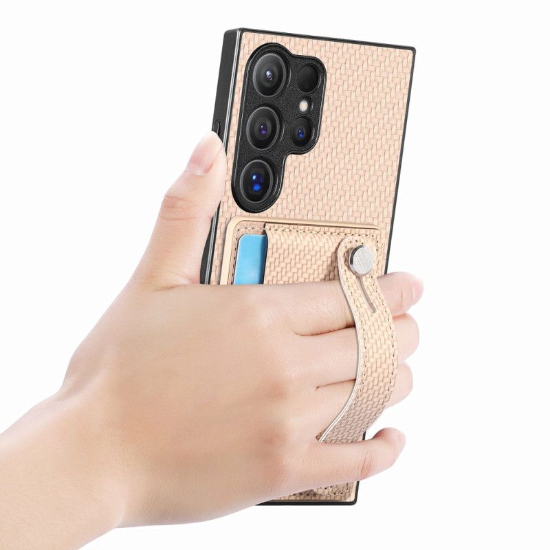 Deksel Samsung Galaxy S25 Ultra 5g Kortholder Og Stropp-stativ