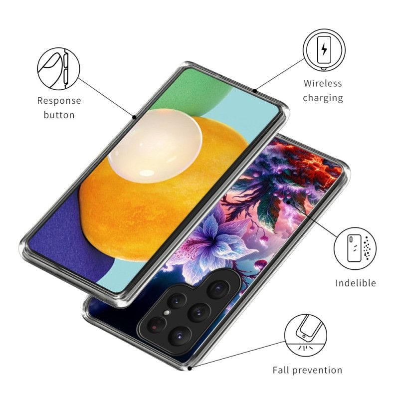 Deksel Samsung Galaxy S25 Ultra 5g Lilla Blomster