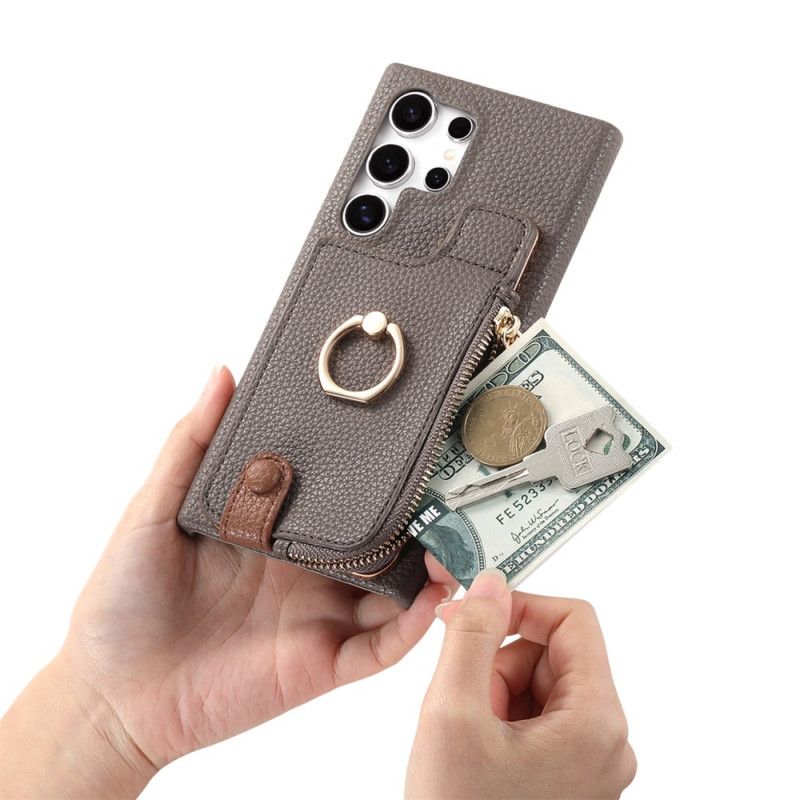 Deksel Samsung Galaxy S25 Ultra 5g Lommebok I Kunstskinn Beskyttelse Deksel