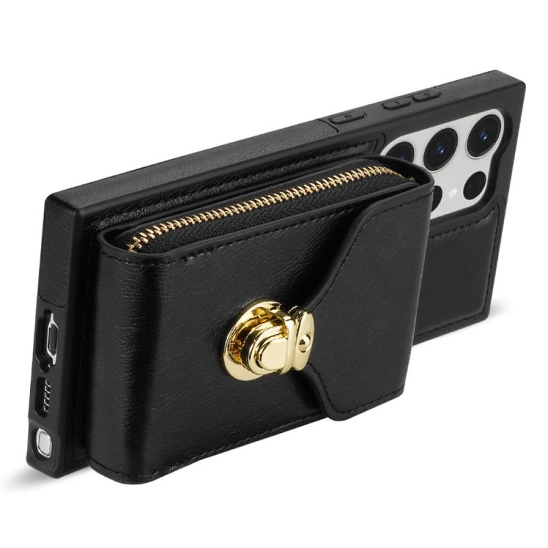 Deksel Samsung Galaxy S25 Ultra 5g Lommebok Med Glidelås Og Skulder