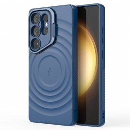 Deksel Samsung Galaxy S25 Ultra 5g Magsafe-kompatibel Bølget Design Med Stativ