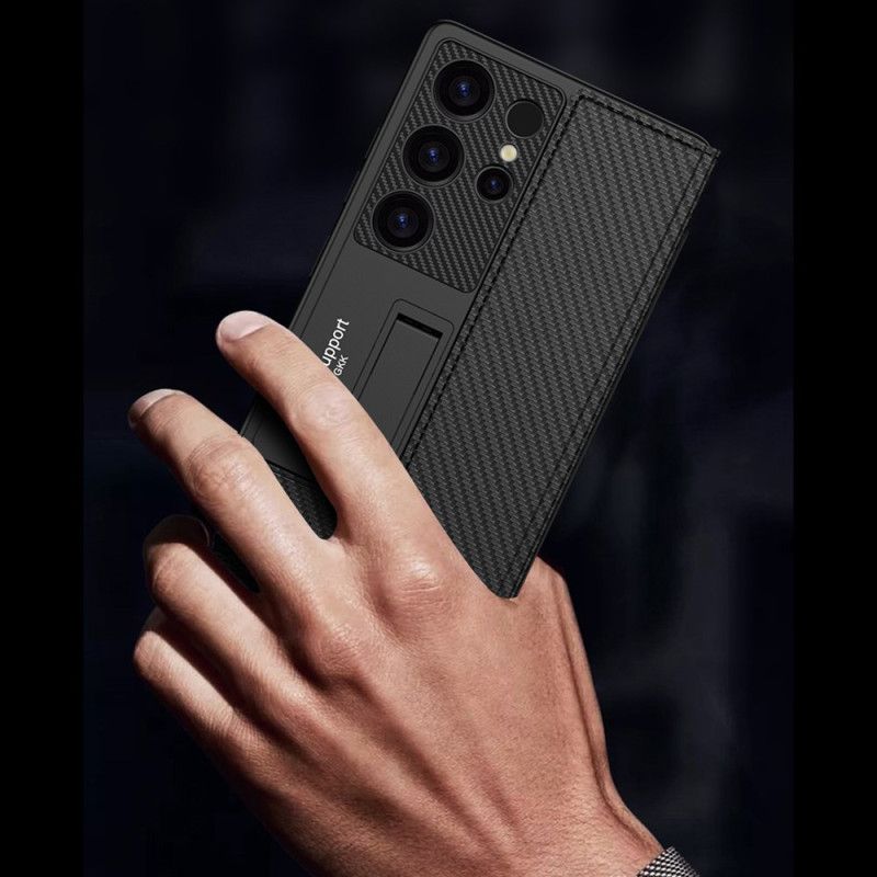 Deksel Samsung Galaxy S25 Ultra 5g Med Gkk-kortholder Og Stativ