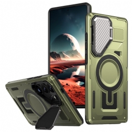 Deksel Samsung Galaxy S25 Ultra 5g Metallisk Effekt Med Linsedeksel Og Stativ