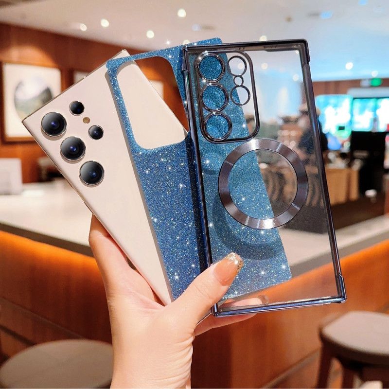 Deksel Samsung Galaxy S25 Ultra 5g Mobildeksel Magsafe-kompatibel Med Glitter