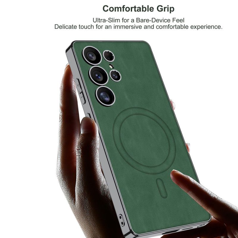 Deksel Samsung Galaxy S25 Ultra 5g Mobildeksel Matt Kunstskinn Kompatibel Med Magsafe