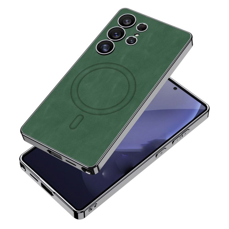 Deksel Samsung Galaxy S25 Ultra 5g Mobildeksel Matt Kunstskinn Kompatibel Med Magsafe