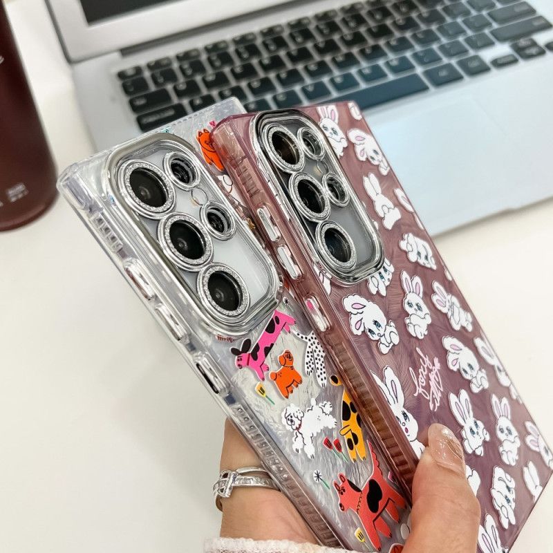 Deksel Samsung Galaxy S25 Ultra 5g Mobildeksel Mønster Med Linsebeskytter