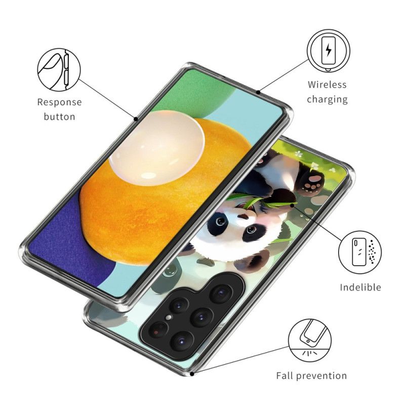 Deksel Samsung Galaxy S25 Ultra 5g Mobildeksel Pandamønster