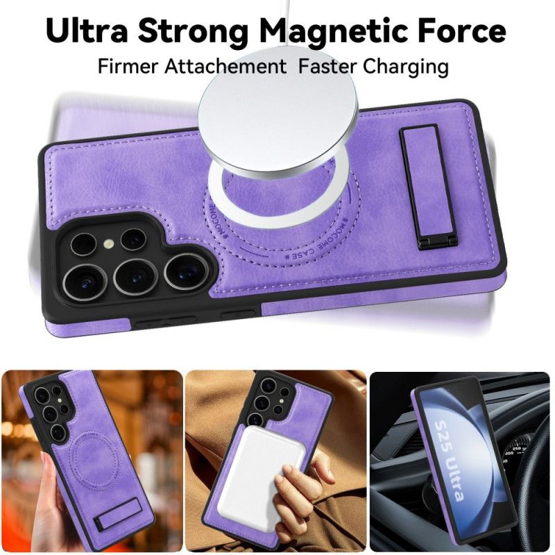 Deksel Samsung Galaxy S25 Ultra 5g Skinneffekt Kompatibel Med Magsafe Beskyttelse Deksel