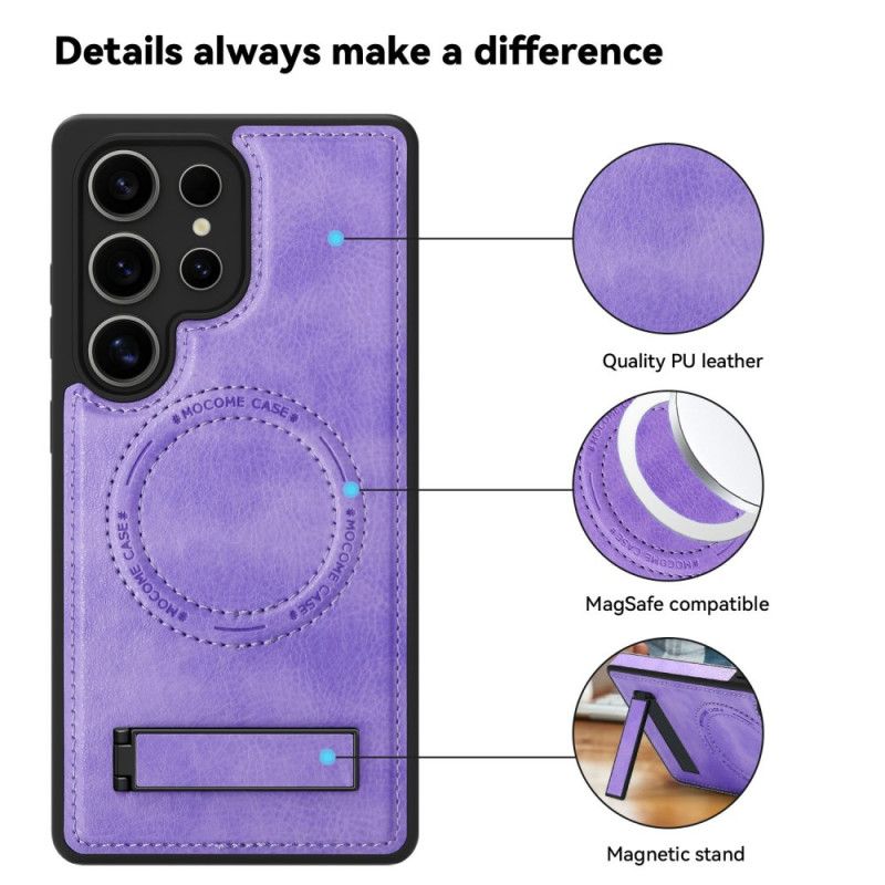 Deksel Samsung Galaxy S25 Ultra 5g Skinneffekt Kompatibel Med Magsafe Beskyttelse Deksel