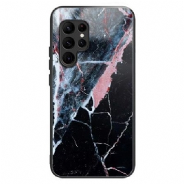 Deksel Samsung Galaxy S25 Ultra 5g Svart Og Hvit Marmor Herdet Glass