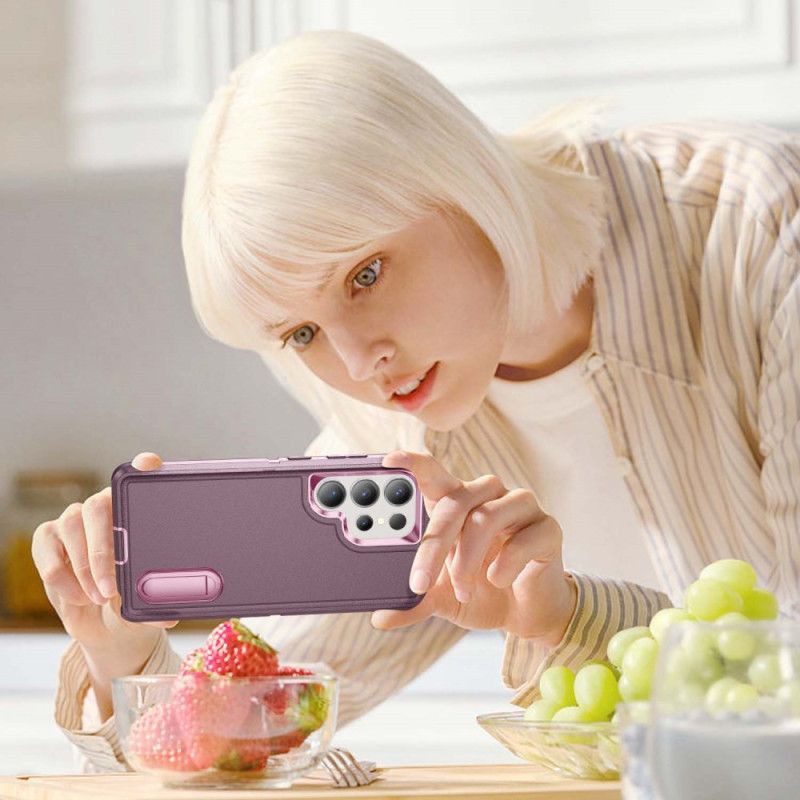 Deksel Til Samsung Galaxy S25 Ultra 5g 3-i-1-beskyttelse Med Stativ